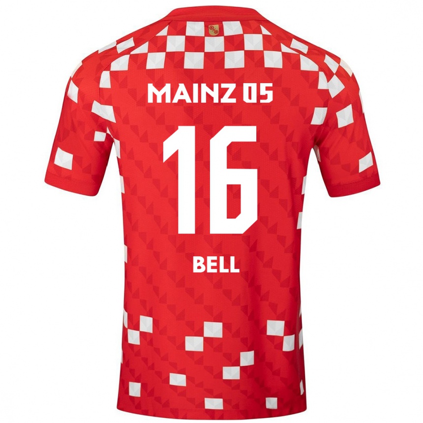 Niño Fútbol Camiseta Stefan Bell #16 Blanco Rojo 1ª Equipación 2024/25 México