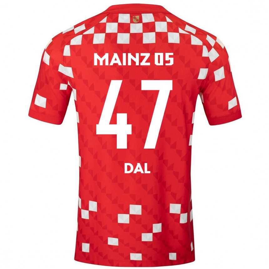 Niño Fútbol Camiseta Maxim Dal #47 Blanco Rojo 1ª Equipación 2024/25 México