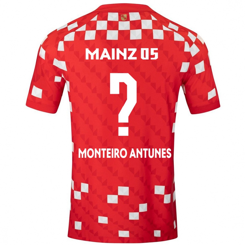 Niño Fútbol Camiseta Rafael Monteiro Antunes #0 Blanco Rojo 1ª Equipación 2024/25 México