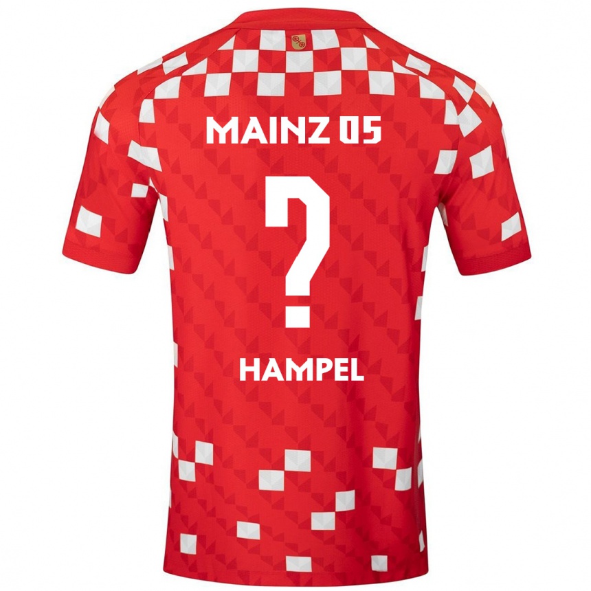 Niño Fútbol Camiseta Luca Hampel #0 Blanco Rojo 1ª Equipación 2024/25 México