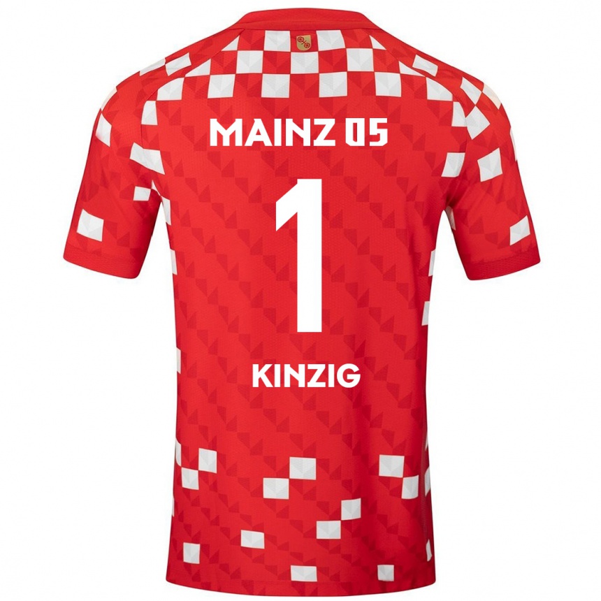 Niño Fútbol Camiseta Maximilian Kinzig #1 Blanco Rojo 1ª Equipación 2024/25 México