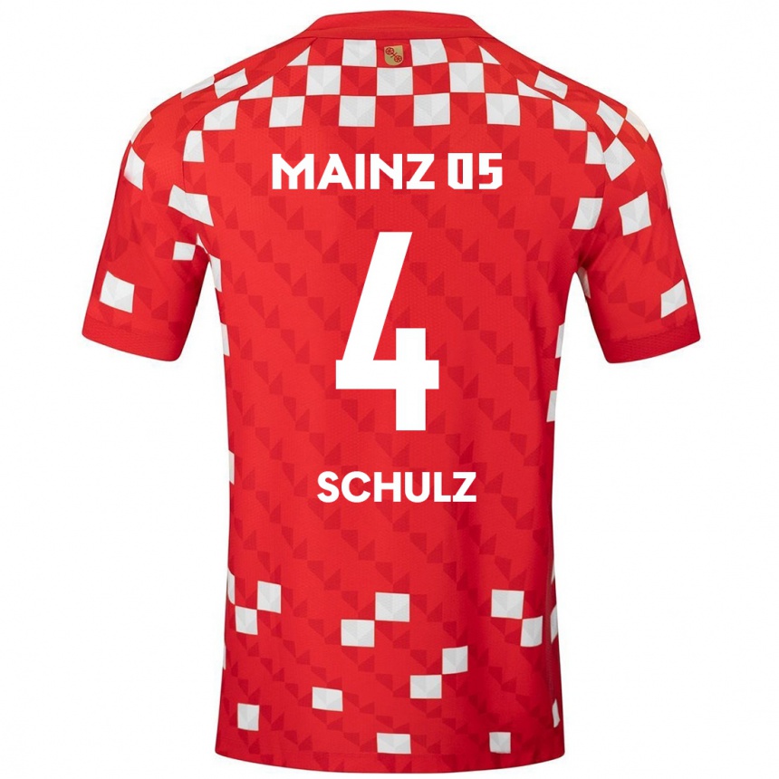 Niño Fútbol Camiseta Philipp Schulz #4 Blanco Rojo 1ª Equipación 2024/25 México