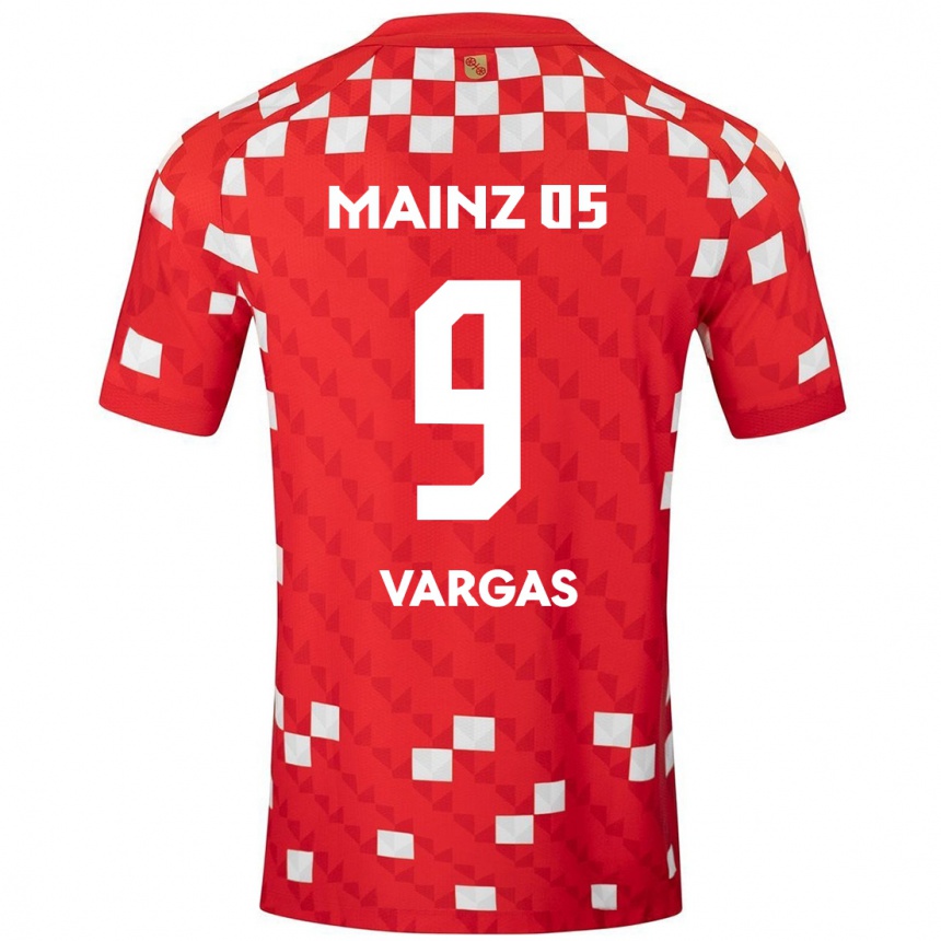 Niño Fútbol Camiseta Nayrobi Vargas #9 Blanco Rojo 1ª Equipación 2024/25 México