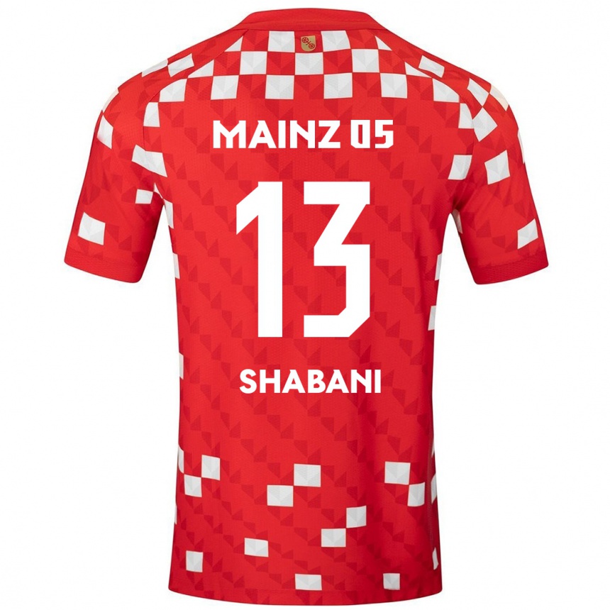 Niño Fútbol Camiseta Eniss Shabani #13 Blanco Rojo 1ª Equipación 2024/25 México