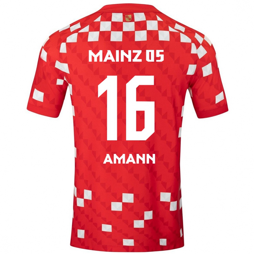 Niño Fútbol Camiseta Jason Amann #16 Blanco Rojo 1ª Equipación 2024/25 México