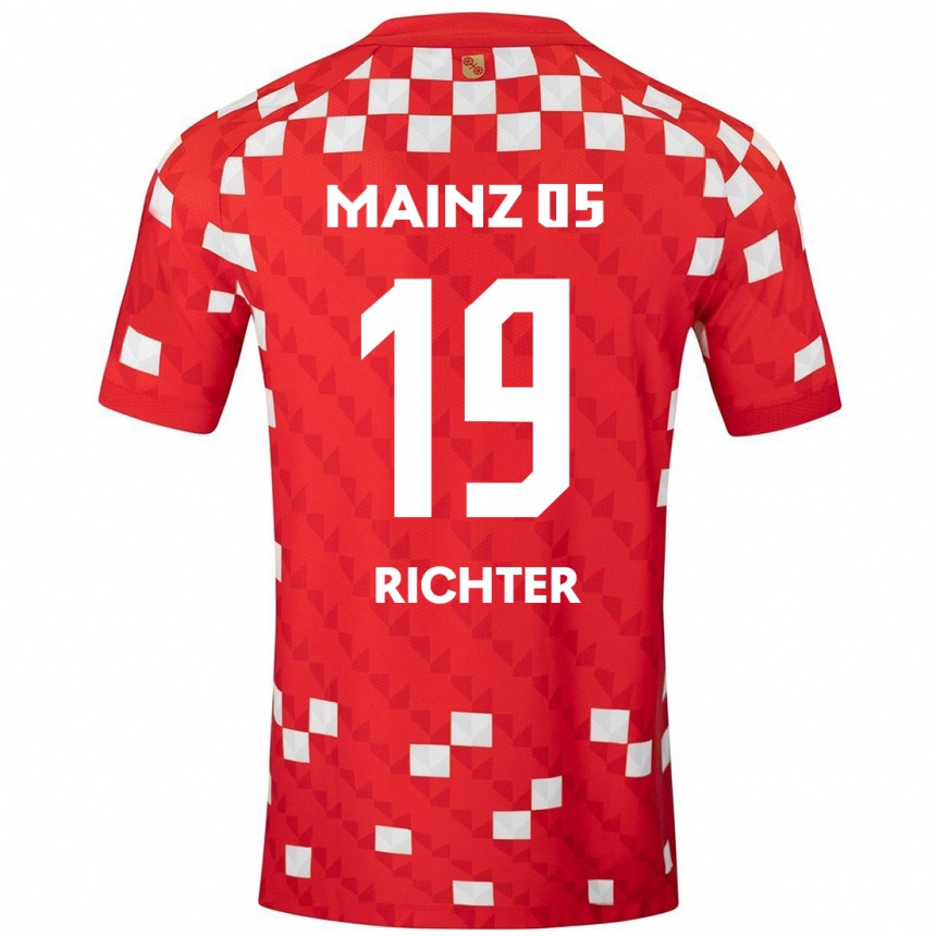 Niño Fútbol Camiseta Marc Richter #19 Blanco Rojo 1ª Equipación 2024/25 México