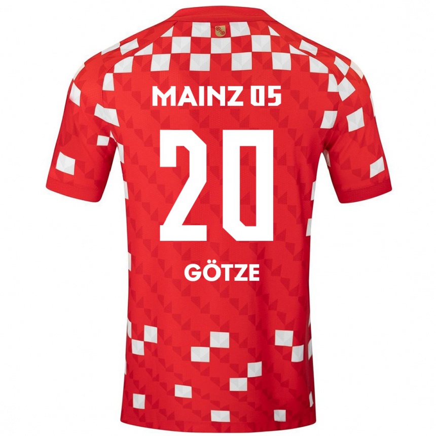 Niño Fútbol Camiseta Justus Götze #20 Blanco Rojo 1ª Equipación 2024/25 México