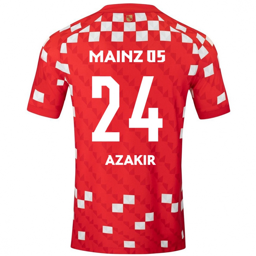 Niño Fútbol Camiseta Dennis Azakir #24 Blanco Rojo 1ª Equipación 2024/25 México