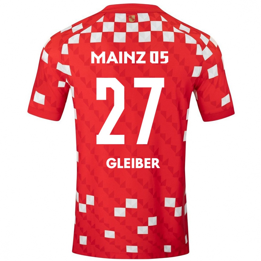 Niño Fútbol Camiseta Daniel Gleiber #27 Blanco Rojo 1ª Equipación 2024/25 México