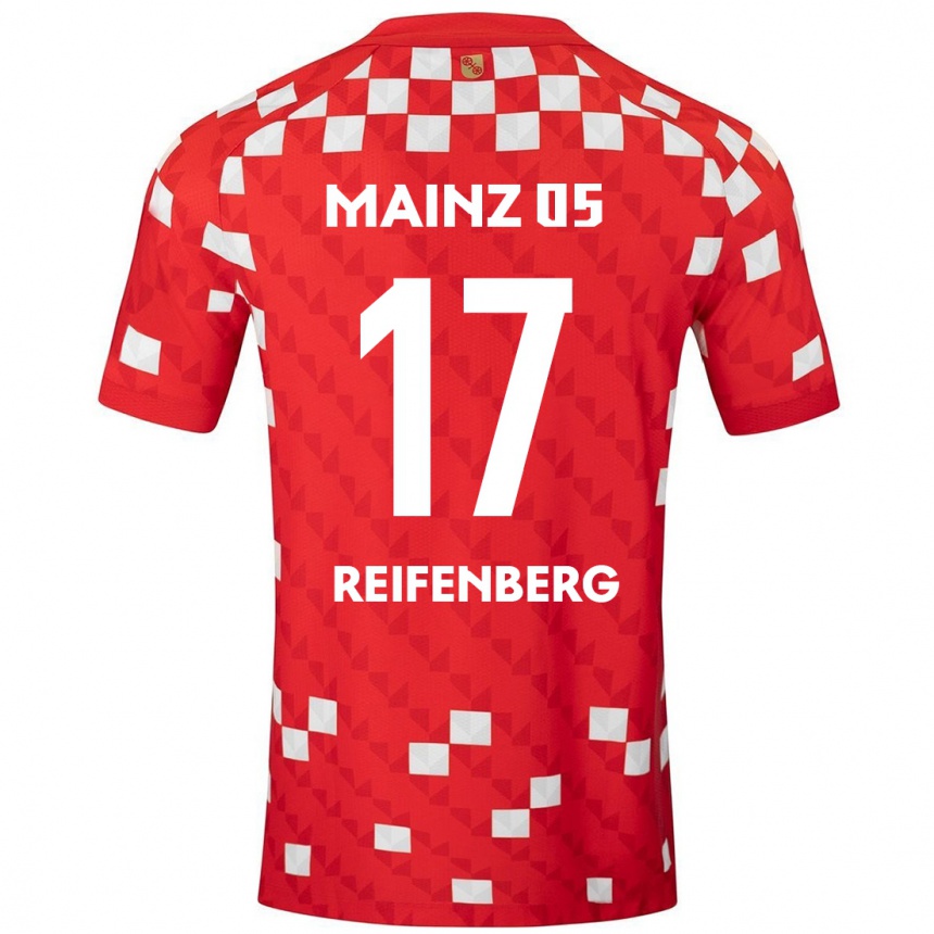 Niño Fútbol Camiseta Michelle Reifenberg #17 Blanco Rojo 1ª Equipación 2024/25 México