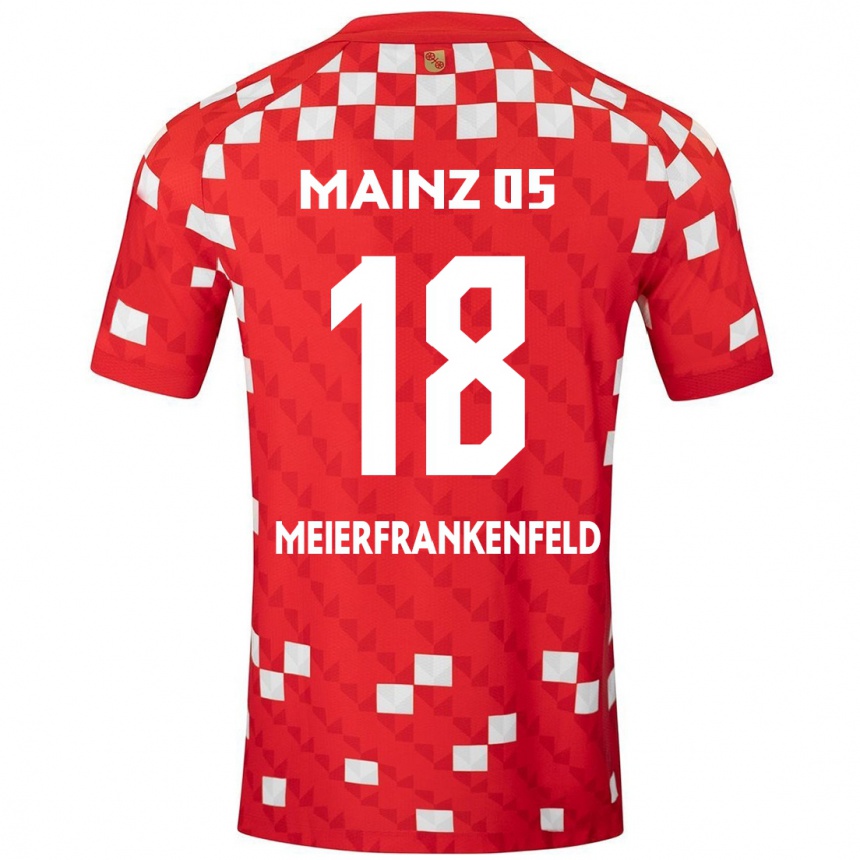 Niño Fútbol Camiseta Jana Meierfrankenfeld #18 Blanco Rojo 1ª Equipación 2024/25 México