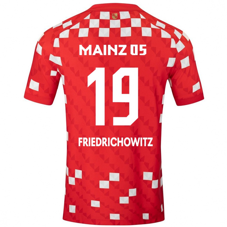 Niño Fútbol Camiseta Anna Friedrichowitz #19 Blanco Rojo 1ª Equipación 2024/25 México