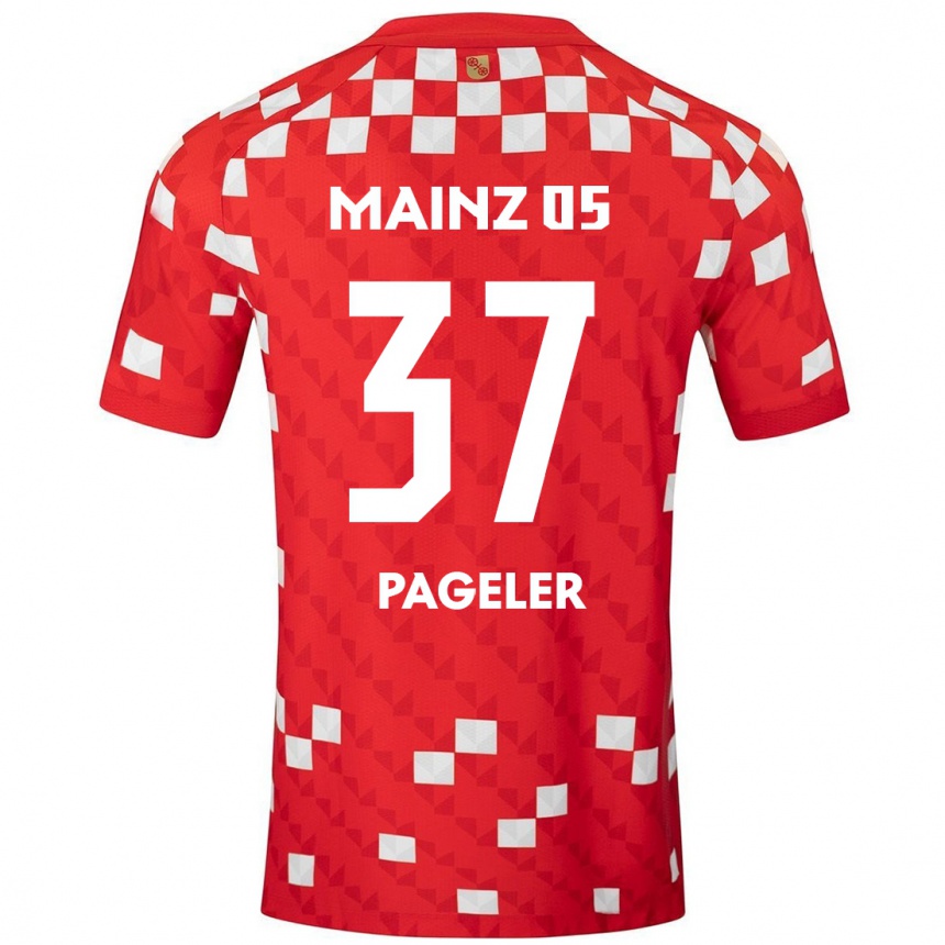 Niño Fútbol Camiseta Maja Pageler #37 Blanco Rojo 1ª Equipación 2024/25 México