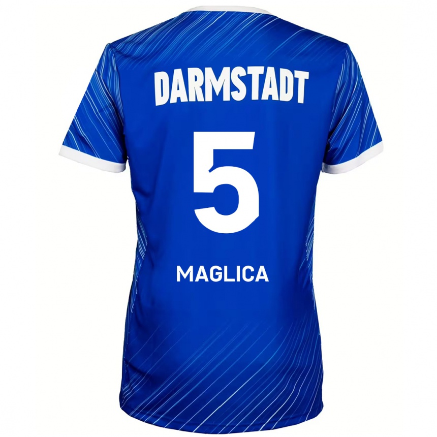 Niño Fútbol Camiseta Matej Maglica #5 Azul Blanco 1ª Equipación 2024/25 México