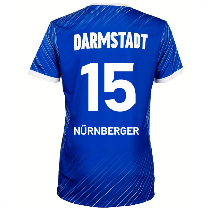 Niño Fútbol Camiseta Fabian Nürnberger #15 Azul Blanco 1ª Equipación 2024/25 México