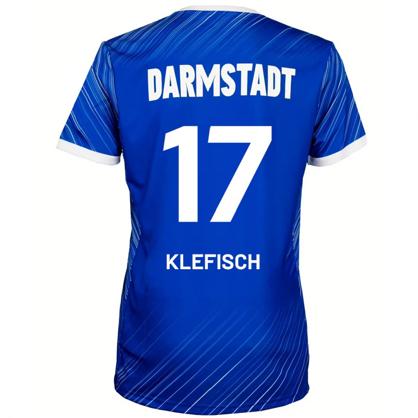 Niño Fútbol Camiseta Kai Klefisch #17 Azul Blanco 1ª Equipación 2024/25 México