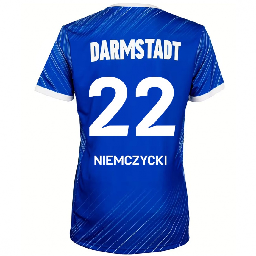 Niño Fútbol Camiseta Karol Niemczycki #22 Azul Blanco 1ª Equipación 2024/25 México