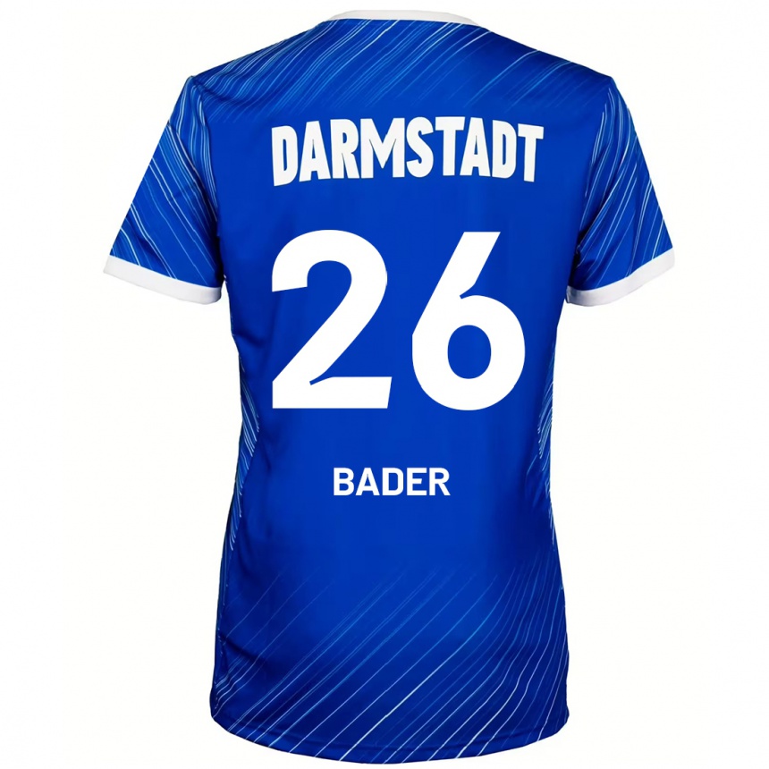 Niño Fútbol Camiseta Matthias Bader #26 Azul Blanco 1ª Equipación 2024/25 México