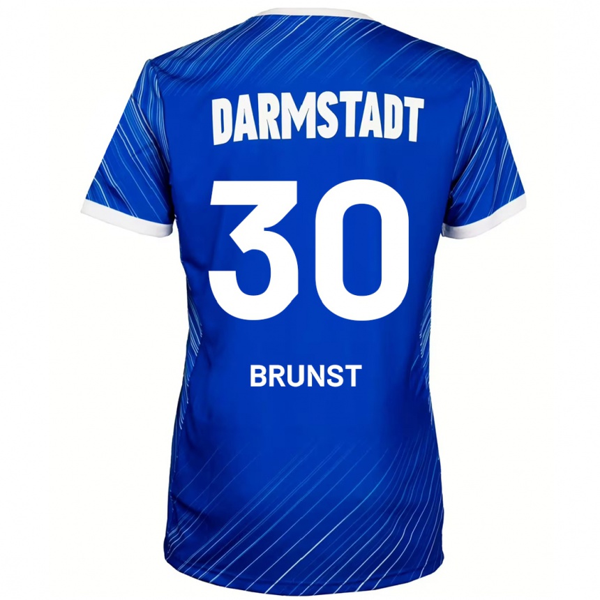 Niño Fútbol Camiseta Alexander Brunst #30 Azul Blanco 1ª Equipación 2024/25 México