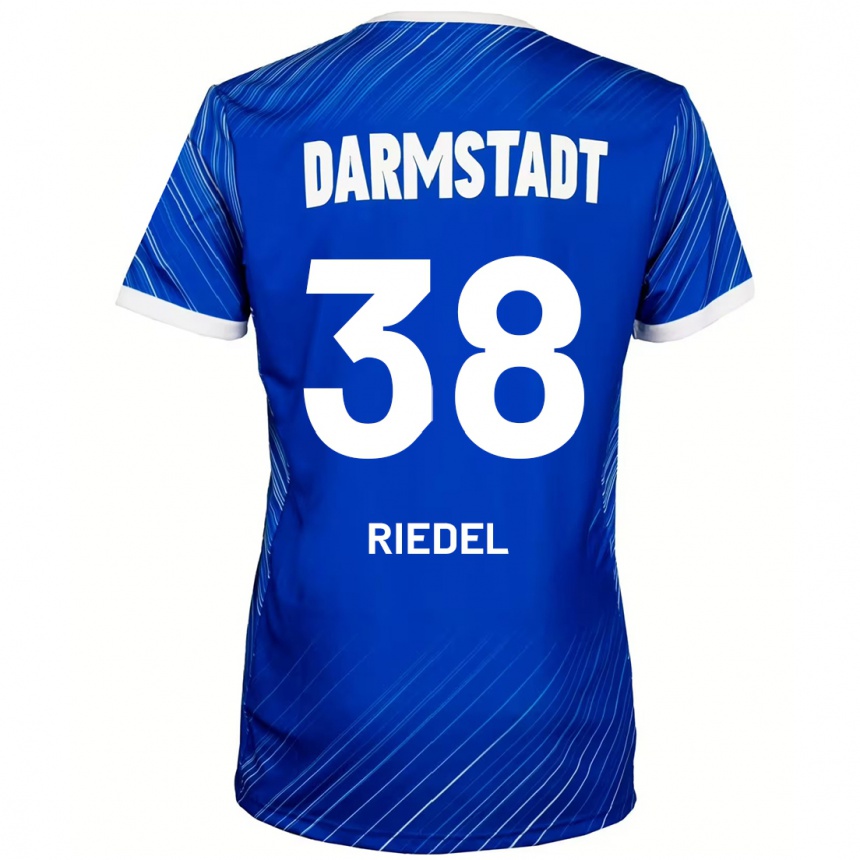 Niño Fútbol Camiseta Clemens Riedel #38 Azul Blanco 1ª Equipación 2024/25 México