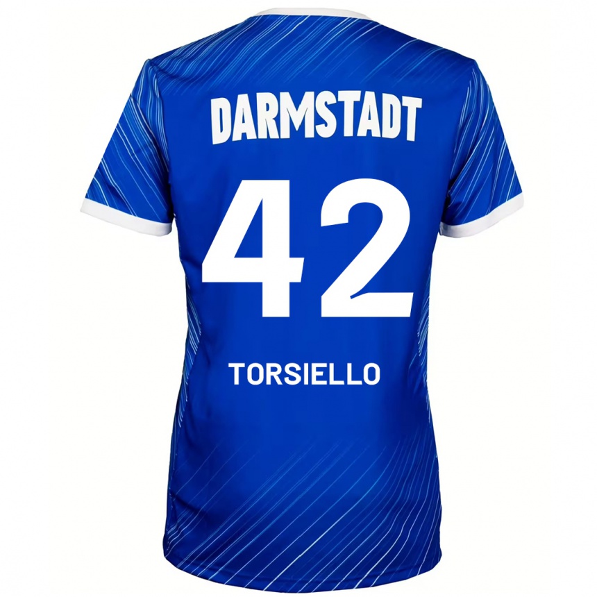 Niño Fútbol Camiseta Fabio Torsiello #42 Azul Blanco 1ª Equipación 2024/25 México