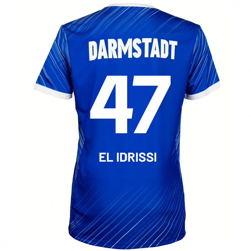 Niño Fútbol Camiseta Othmane El Idrissi #47 Azul Blanco 1ª Equipación 2024/25 México