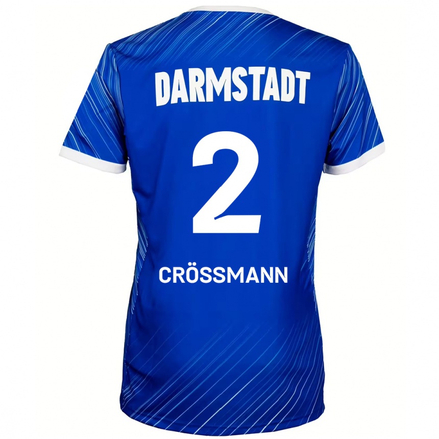 Niño Fútbol Camiseta Elias Crößmann #2 Azul Blanco 1ª Equipación 2024/25 México