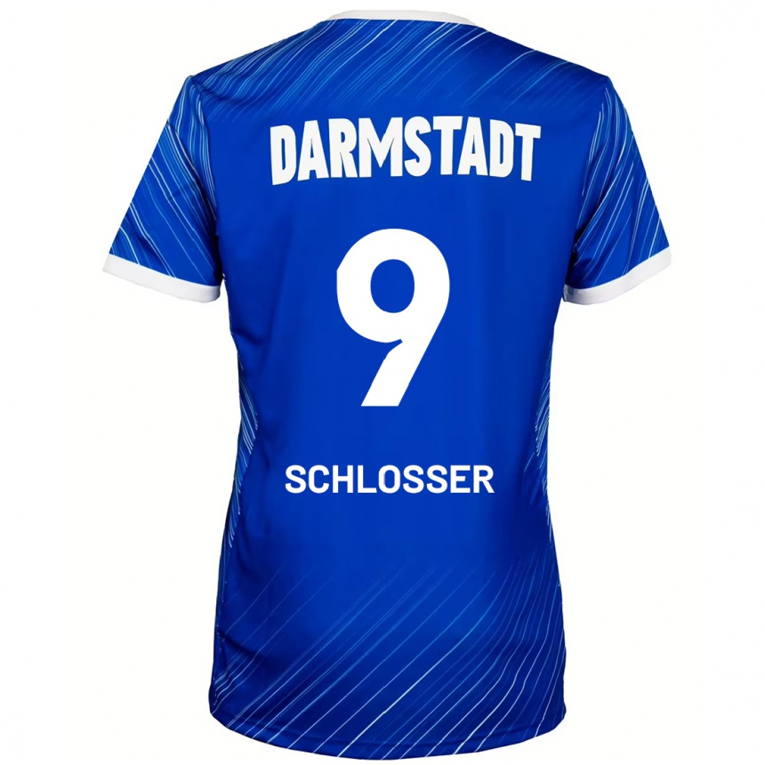 Niño Fútbol Camiseta Mika Schlosser #9 Azul Blanco 1ª Equipación 2024/25 México