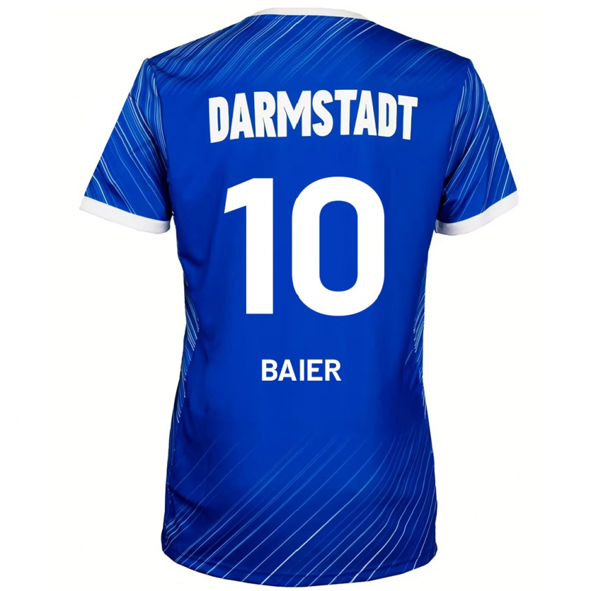 Niño Fútbol Camiseta Nico Baier #10 Azul Blanco 1ª Equipación 2024/25 México