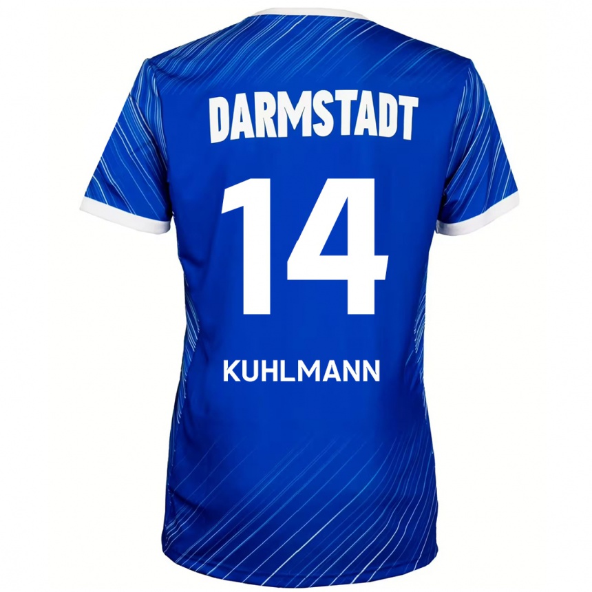 Niño Fútbol Camiseta Marcel Kuhlmann #14 Azul Blanco 1ª Equipación 2024/25 México