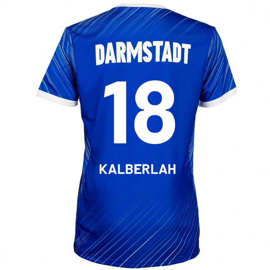 Niño Fútbol Camiseta Simon Kalberlah #18 Azul Blanco 1ª Equipación 2024/25 México