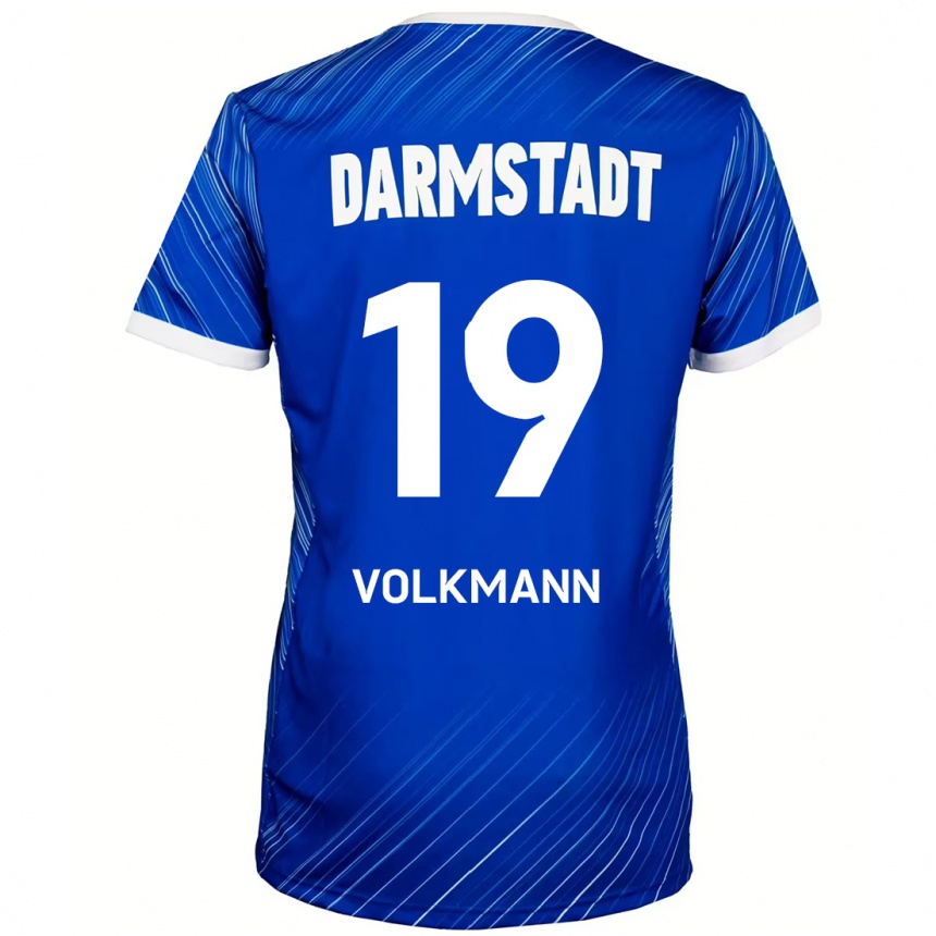 Niño Fútbol Camiseta Japhet Volkmann #19 Azul Blanco 1ª Equipación 2024/25 México