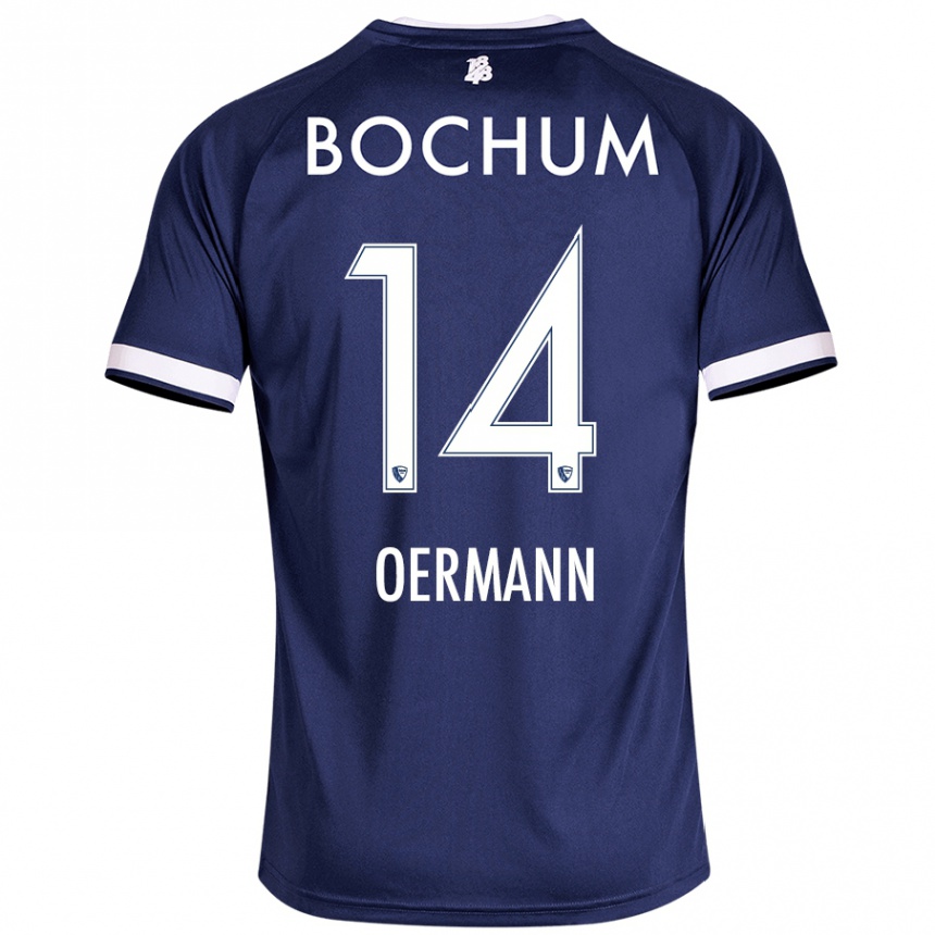 Niño Fútbol Camiseta Tim Oermann #14 Azul Oscuro 1ª Equipación 2024/25 México