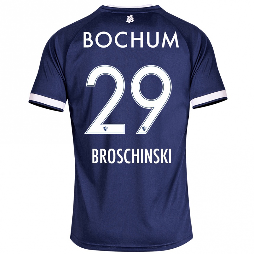 Niño Fútbol Camiseta Moritz Broschinski #29 Azul Oscuro 1ª Equipación 2024/25 México