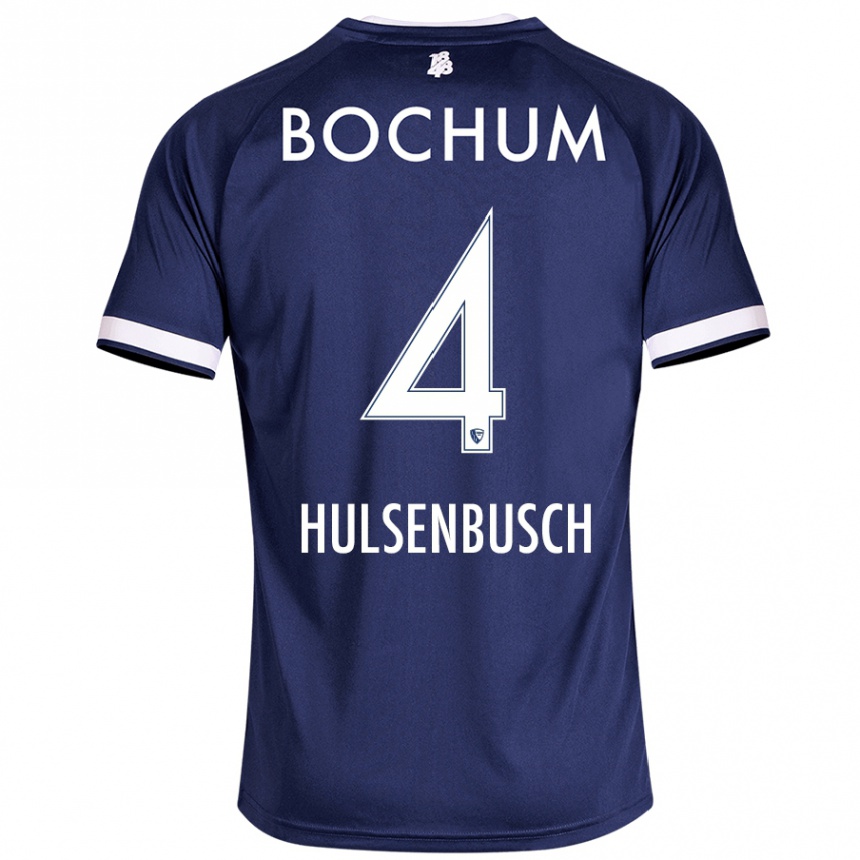 Niño Fútbol Camiseta Daniel Hülsenbusch #4 Azul Oscuro 1ª Equipación 2024/25 México