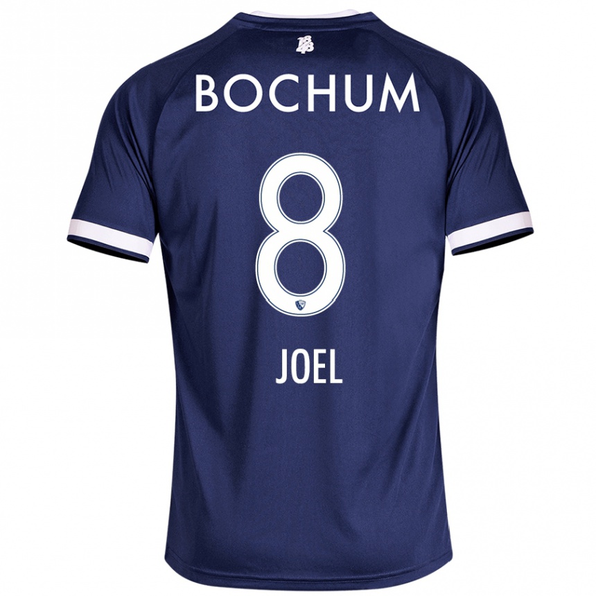 Niño Fútbol Camiseta Nico Joel #8 Azul Oscuro 1ª Equipación 2024/25 México