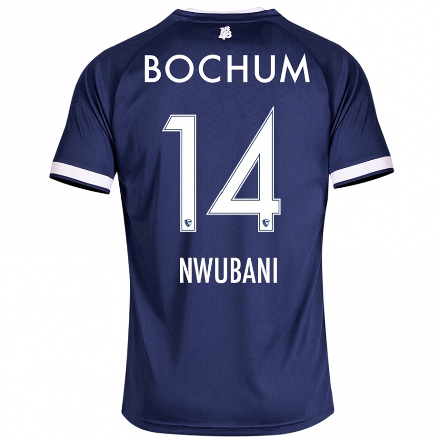 Niño Fútbol Camiseta Keleb Nwubani #14 Azul Oscuro 1ª Equipación 2024/25 México