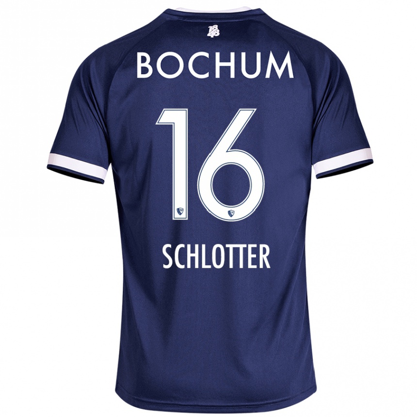 Niño Fútbol Camiseta Joel Schlotter #16 Azul Oscuro 1ª Equipación 2024/25 México