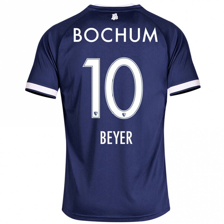 Niño Fútbol Camiseta Pia Beyer #10 Azul Oscuro 1ª Equipación 2024/25 México