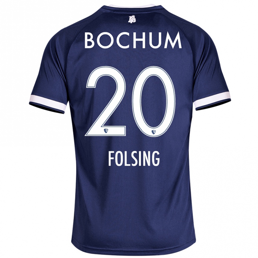 Niño Fútbol Camiseta Amelie Fölsing #20 Azul Oscuro 1ª Equipación 2024/25 México