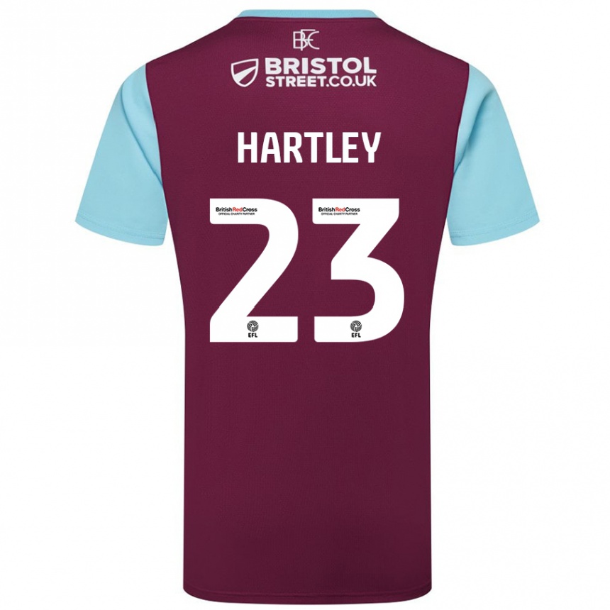 Niño Fútbol Camiseta Naomi Hartley #23 Borgoña Azul Cielo 1ª Equipación 2024/25 México