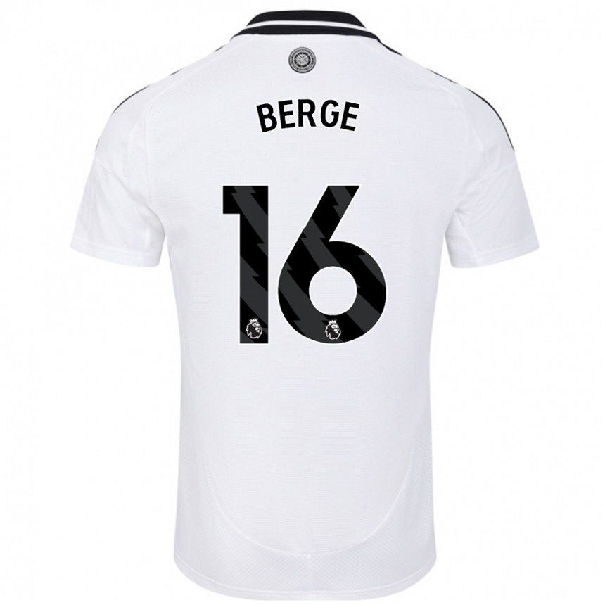 Niño Fútbol Camiseta Sander Berge #16 Blanco 1ª Equipación 2024/25 México