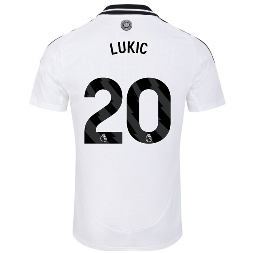 Niño Fútbol Camiseta Saša Lukić #20 Blanco 1ª Equipación 2024/25 México