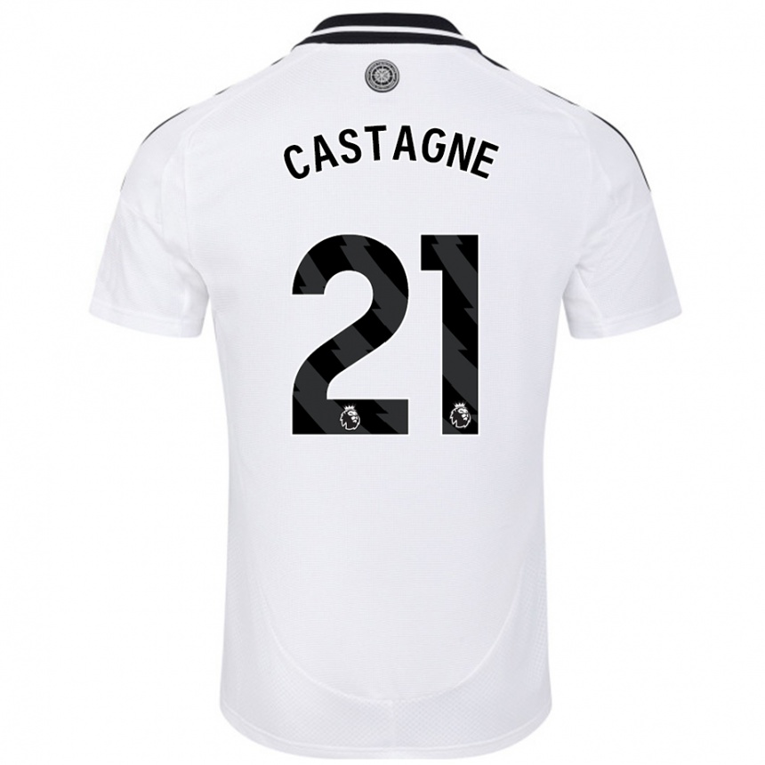 Niño Fútbol Camiseta Timothy Castagne #21 Blanco 1ª Equipación 2024/25 México