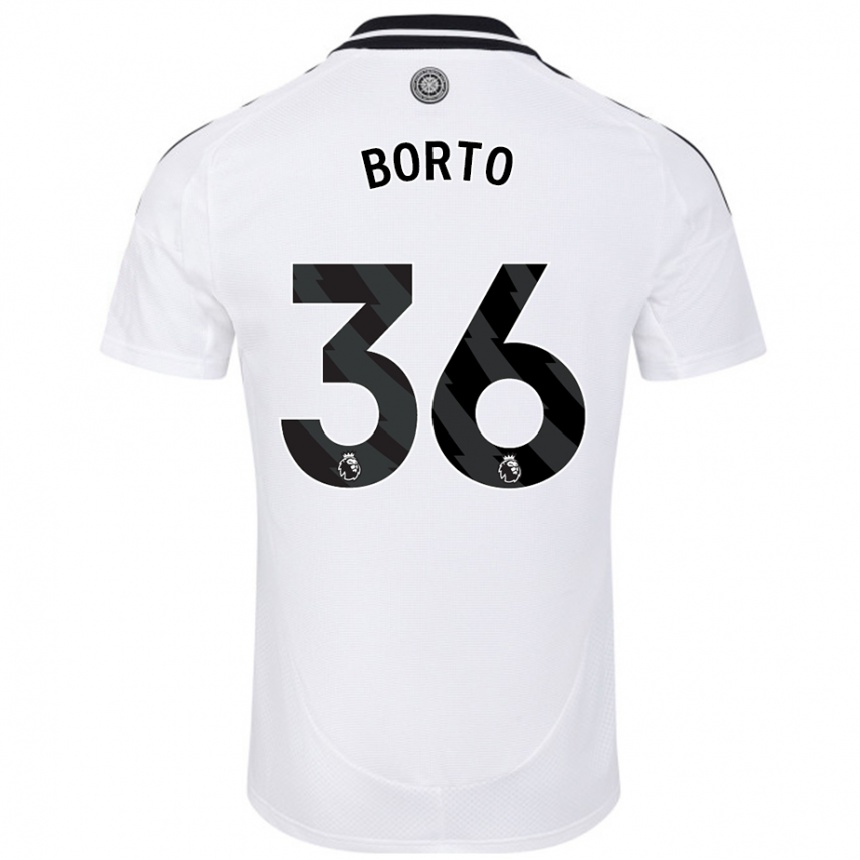 Niño Fútbol Camiseta Alex Borto #36 Blanco 1ª Equipación 2024/25 México