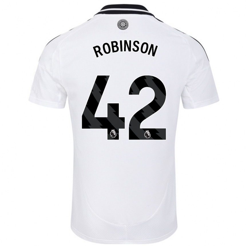 Niño Fútbol Camiseta Charlie Robinson #42 Blanco 1ª Equipación 2024/25 México