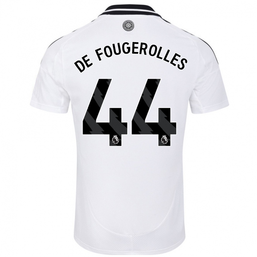 Niño Fútbol Camiseta Luc De Fougerolles #44 Blanco 1ª Equipación 2024/25 México