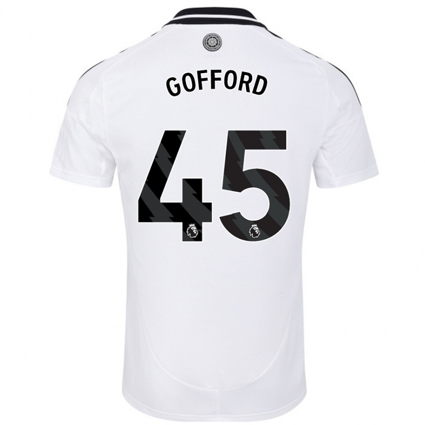 Niño Fútbol Camiseta Oliver Gofford #45 Blanco 1ª Equipación 2024/25 México