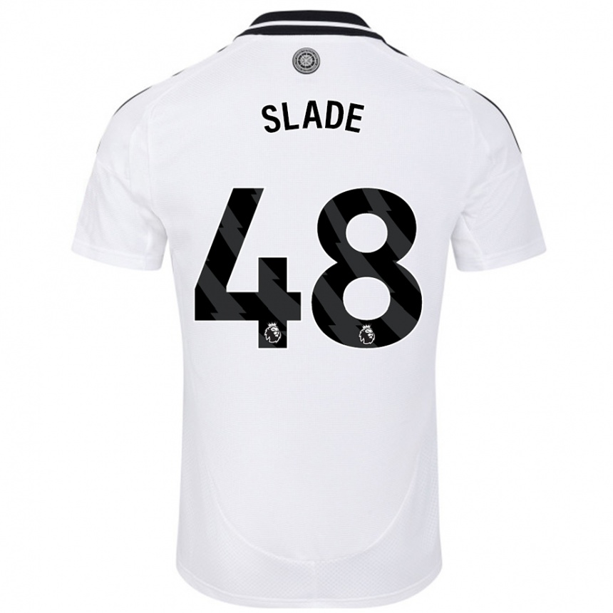 Niño Fútbol Camiseta Bradley Slade #48 Blanco 1ª Equipación 2024/25 México