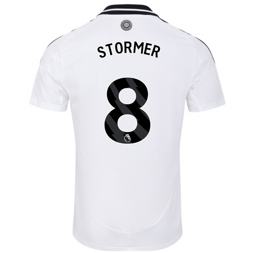 Niño Fútbol Camiseta Becky Stormer #8 Blanco 1ª Equipación 2024/25 México